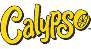 A yellow and black logo for calypso