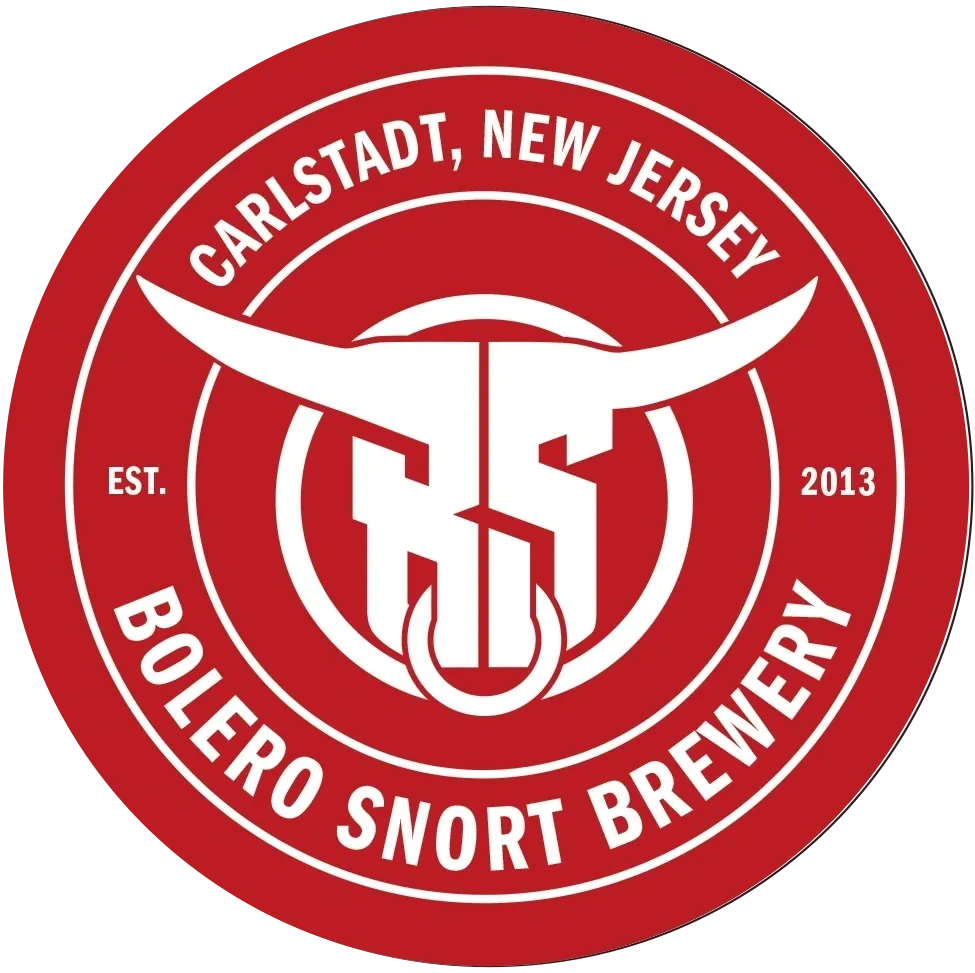 A red and white logo for the bolero snort brewery.